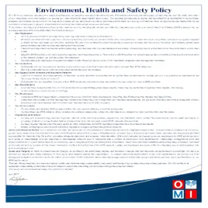 Políticas de calidad y medio ambiente, salud y seguridad